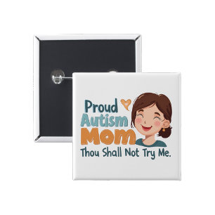 Stolt autism mamma du skall fästa badge knapp