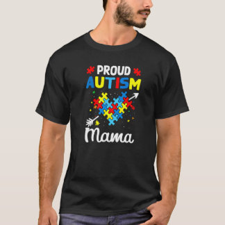 Stolt Autism Mamma Kärlek Stöd Acceptera Hjärta T Shirt