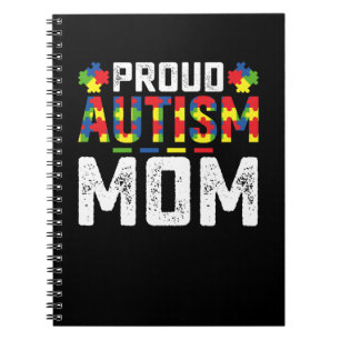 Stolt Autism Mamma Medvetenhet Autistisk Familj Anteckningsbok