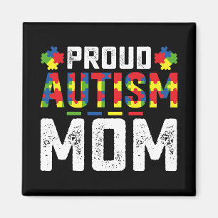 Stolt Autism Mamma Medvetenhet Autistisk Familj Magnet