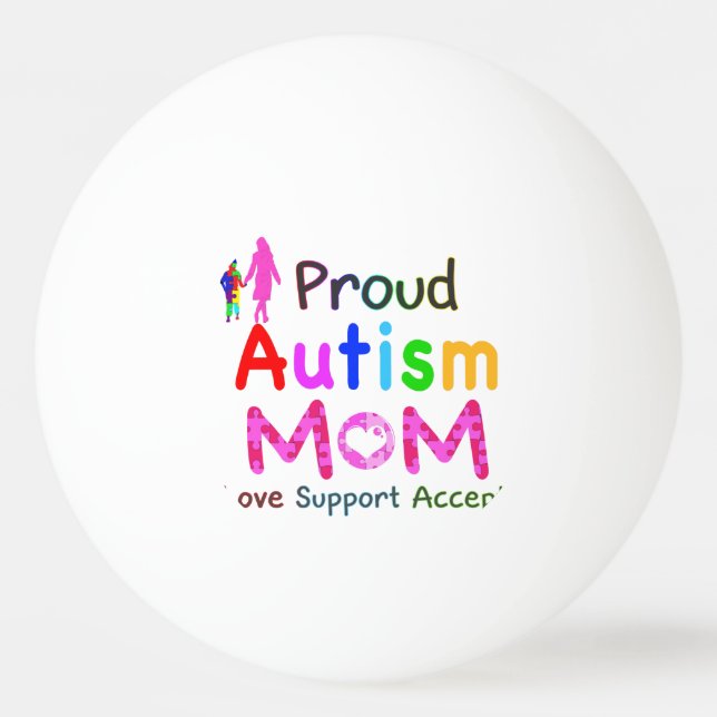 Stolt Autism Mamma Pingisboll (Framsidan)