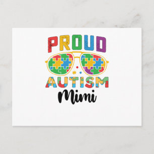 Stolt Autism Mimi Mamma Medvetenhet Vykort