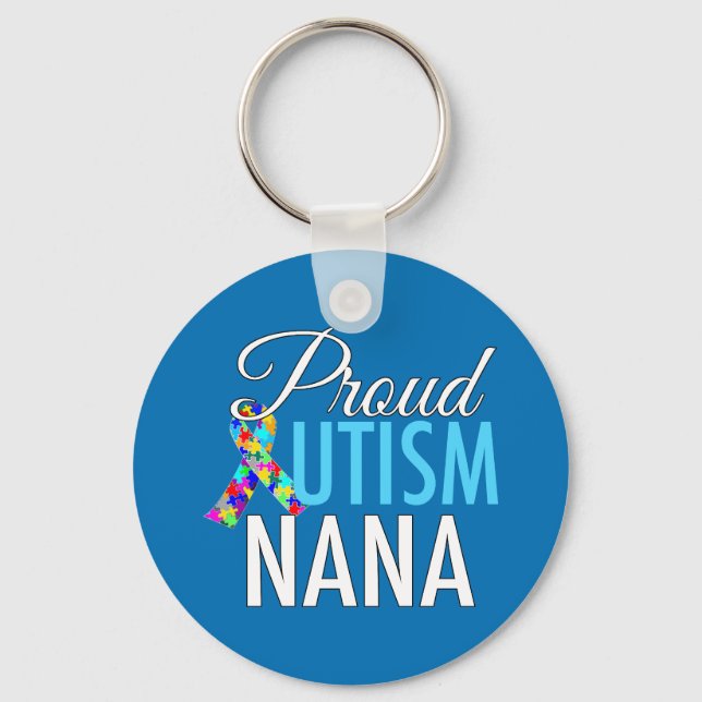 Stolt Autism Mormor Nyckelring (Framsida)