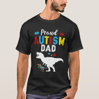 Stolt Autism Pappa Familj Matchande Autism Medvete T Shirt