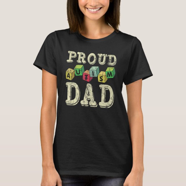 Stolt Autism Pappa Fars Dag T Shirt (Framsida)