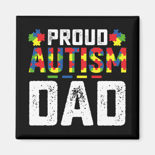 Stolt Autism Pappa Medvetenhet Autistisk Familj Magnet