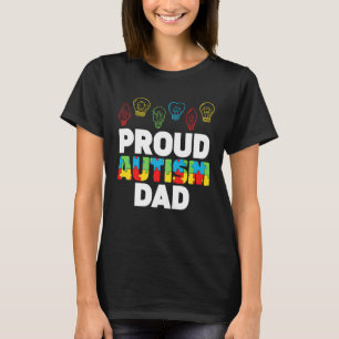 Stolt Autism Pappa Pussel Lampa Autism Medvetenhet T Shirt