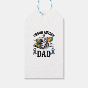 Stolt Autism Pappa Vintage Gravyr Medvetenhet T-sh Presentetikett