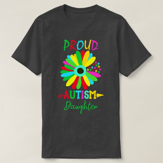 stolt autismdotter Solros T Shirt (Design framsida)