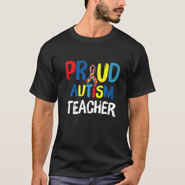 Stolt Autismlärare T Shirt (Framsida)