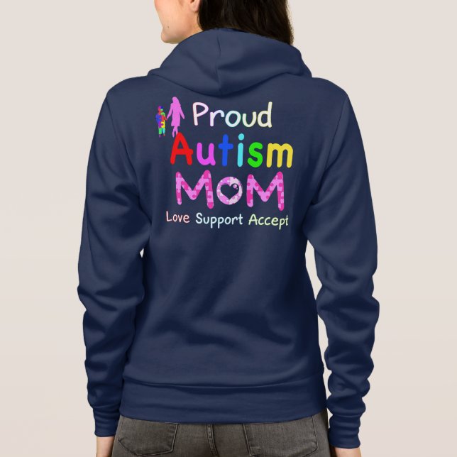 Stolt Autismmamma T Shirt (Baksida)