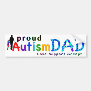 Stolt Autismpappa Bildekal