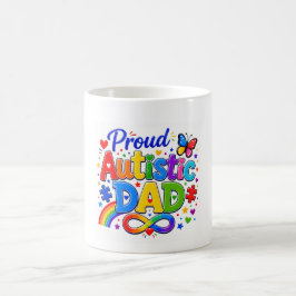 Stolt autistisk pappa färgrik kaffemugg