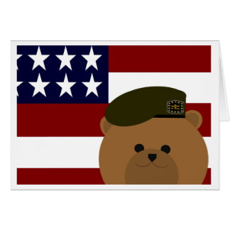 Stolt av dig - grön basker för armé hälsningskort