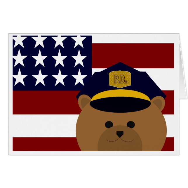 Stolt av dig - polis hälsningskort (Framsidan Horizontal)