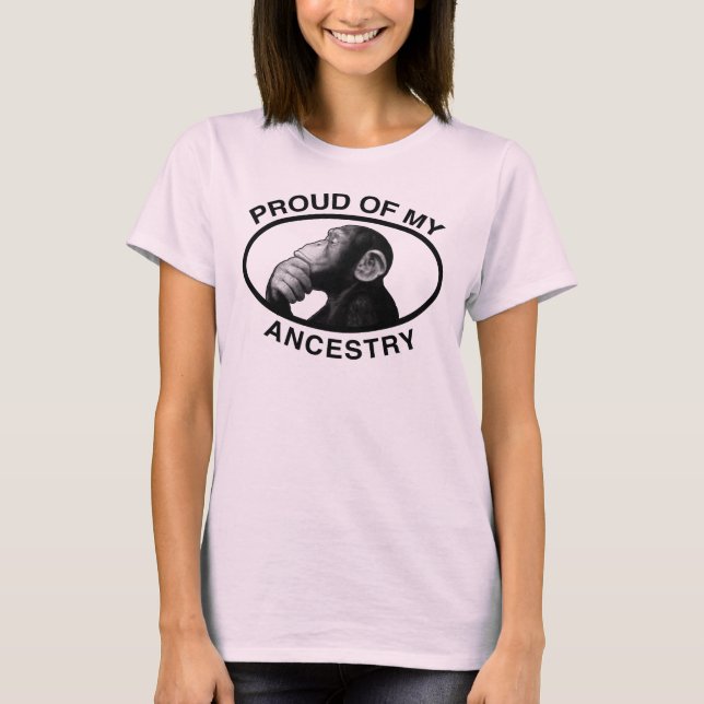 Stolt av min anorschimpans t-shirt (Framsida)