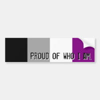 Stolt av vem I-förmiddag - Asexual flaggabildekal