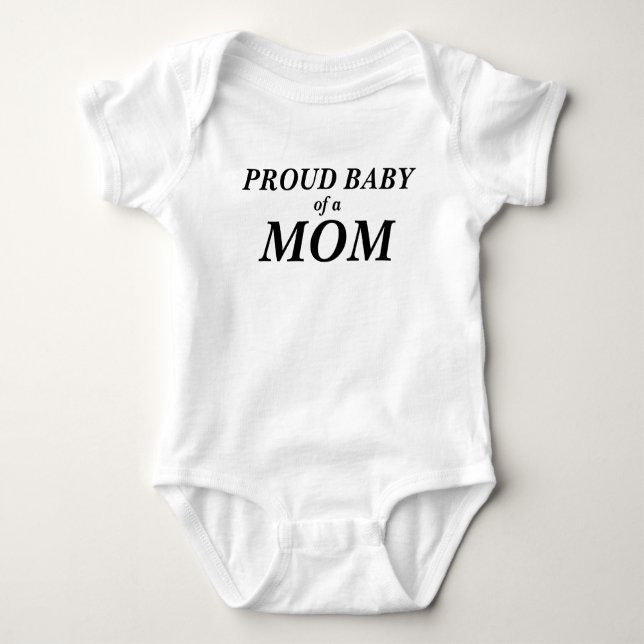 Stolt baby av en mammabodysuit t-shirt (Framsida)