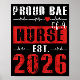 Stolt Bae till en sjuksköterska Est 2026 Nyutexami Poster
