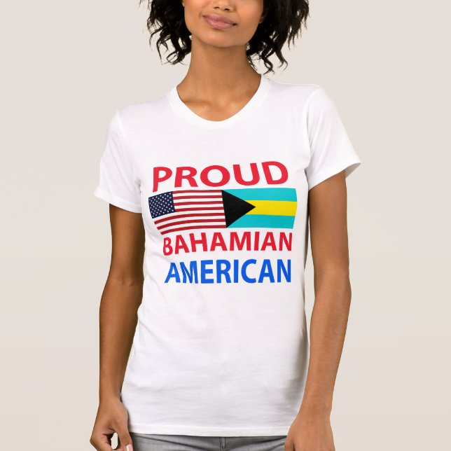 Stolt bahamansk amerikan t shirt (Framsida)