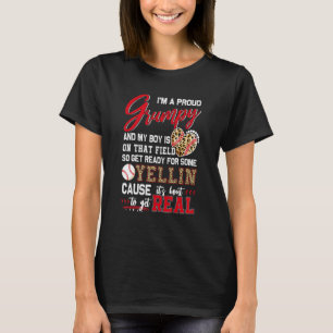 Stolt baseboll Grinig baseboll Familj Matchande 1 T Shirt
