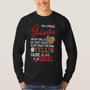 Stolt baseboll-gudmor Baseboll familj matchande T Shirt