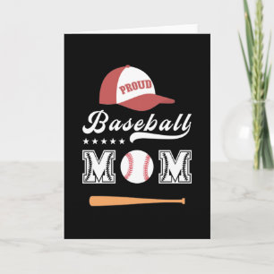 Stolt Baseboll Mamma Kort