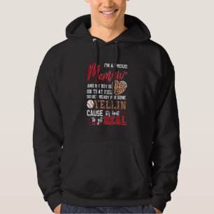 Stolt Baseboll Memaw Baseboll Familj Matchande Hoodie