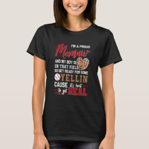 Stolt Baseboll Memaw Baseboll Familj Matchande T Shirt