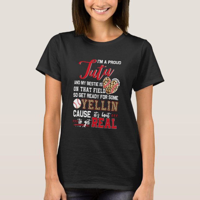 Stolt Baseboll Tutu Baseboll Familj Matchande 1 T Shirt (Framsida)