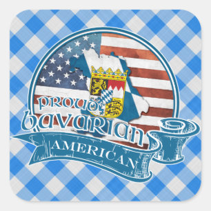 Stolt bayerska amerikanklistermärkear fyrkantigt klistermärke