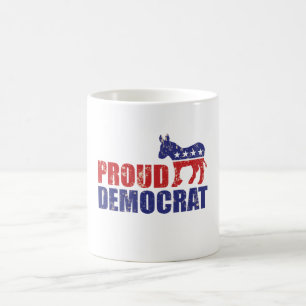 Stolt bedrövad solbränna för demokrat åsna kaffemugg