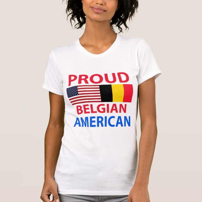 Stolt belgisk amerikan t shirt (Framsida)