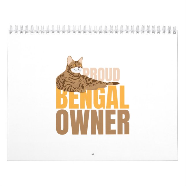 Stolt Bengal för katt ägare - gåvaidé Kalender (Omslag)