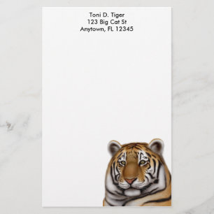 Stolt Bengal tigerbrevpapper Brevpapper