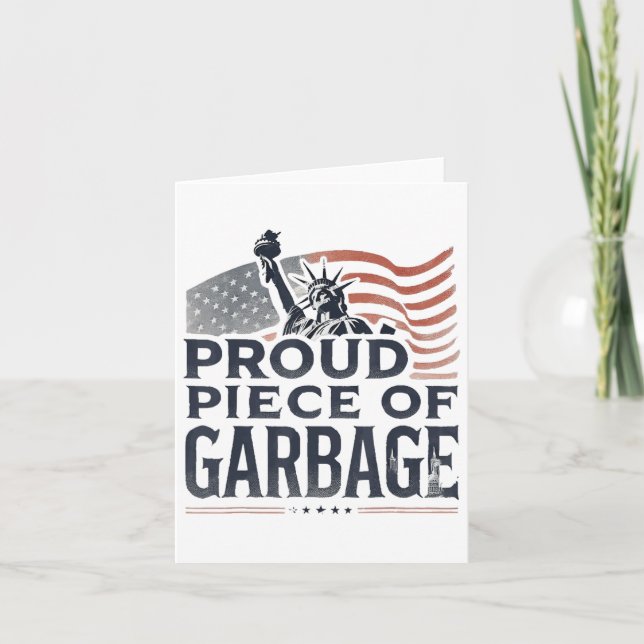 stolt Biet i Garbyge Garge för trummor Kort (Framsida)