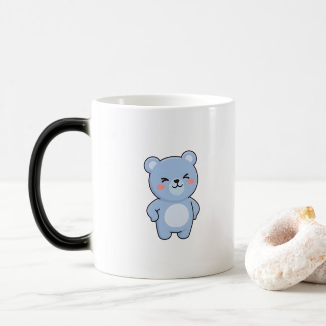 Stolt Björn Minimal Kawaii Stil Magisk Mugg (Med munk)