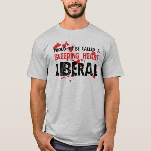 Stolt blöda hjärtaliberal person tee shirt