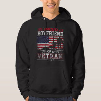 stolt bojvän till en militär veteran USA flagga Ve Hoodie