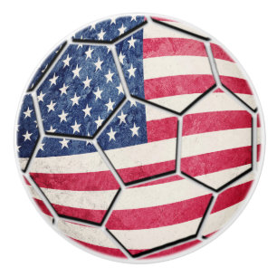 Stolt boll för amerikanUSA flaggafotboll Knopp