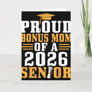 Stolt Bonusmamma 2026 Senior Examensdiplom Son Kort