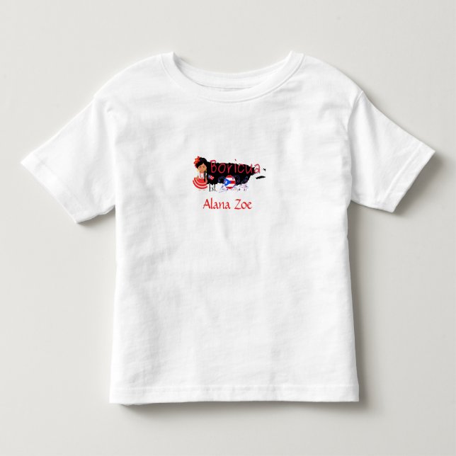 Stolt Boricua är. t-shirt för barn (Framsida)
