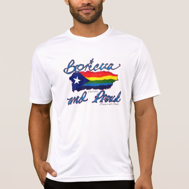 Stolt Boricua n T Shirt (Framsida)