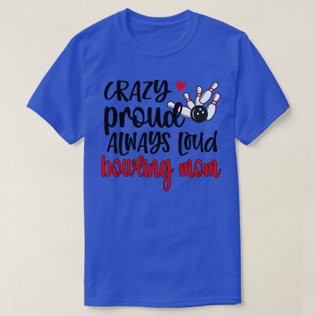 stolt Bowling Mamma i ett Bowlareare Mamma Bowling T Shirt (Design framsida)