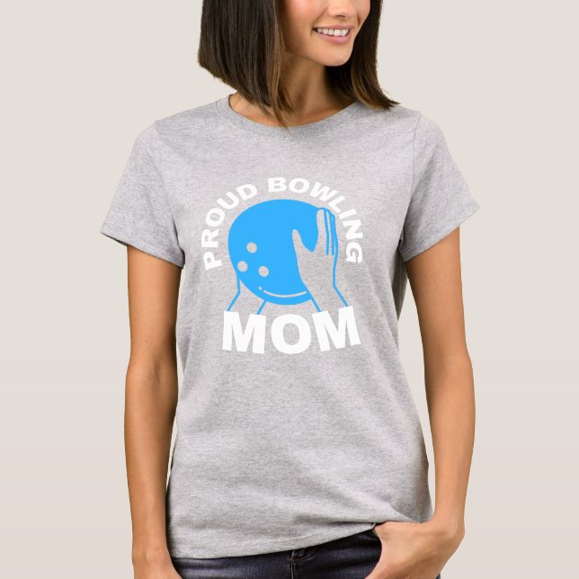 Stolt Bowlingmamma  T Shirt (Framsida)