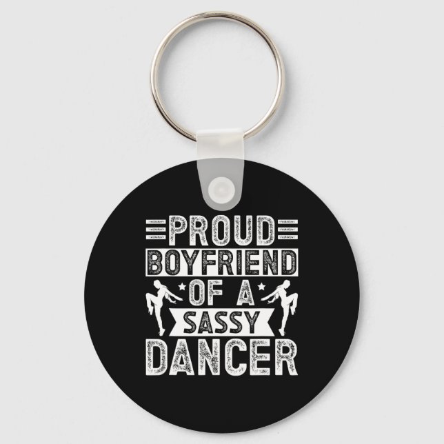 stolt boyvän till en Dancer Boykompis Dance Boyfri Nyckelring (Framsida)