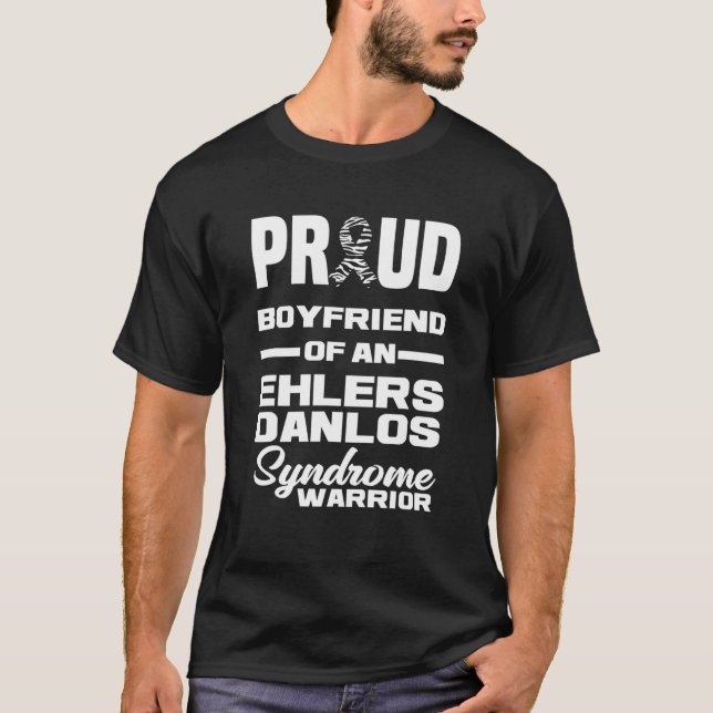 stolt boyvän till en Ehlers Danlos Syndrome Warri T Shirt (Framsida)