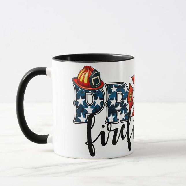 Stolt brandkår – Patriotisk brandman “PRO Mugg (Vänster)
