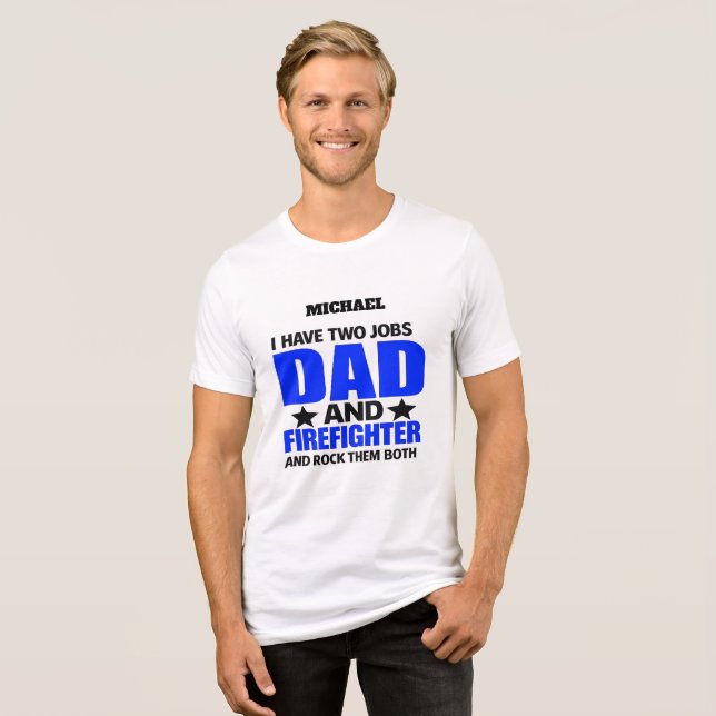Stolt brandmannapappa t shirt (Framsida Full)