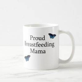 Stolt Breastfeeding mammablåttfjärilar Kaffemugg
